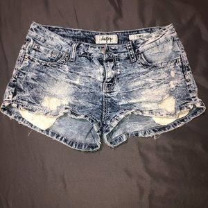 Daytrip Scorpio Destructed Acid Wash Shorts 29